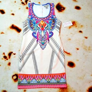 NWT Boutique Flying Tomato Geometric/Tribal Sleeveless Tube Dress